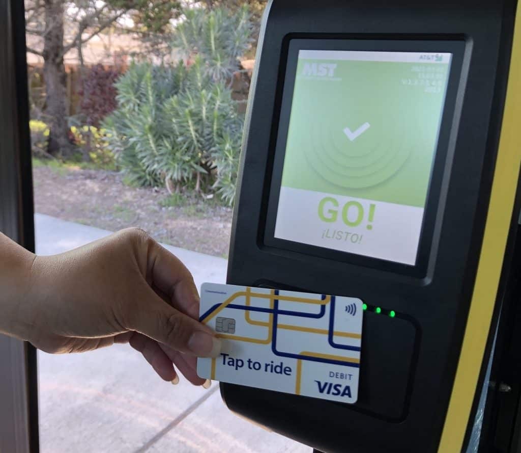 Card at terminal, Monterey-Salinas Transit